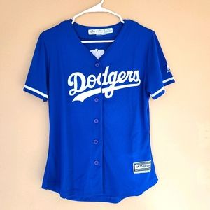 Women Majestic dodgers Kershaw jersey royal blue S